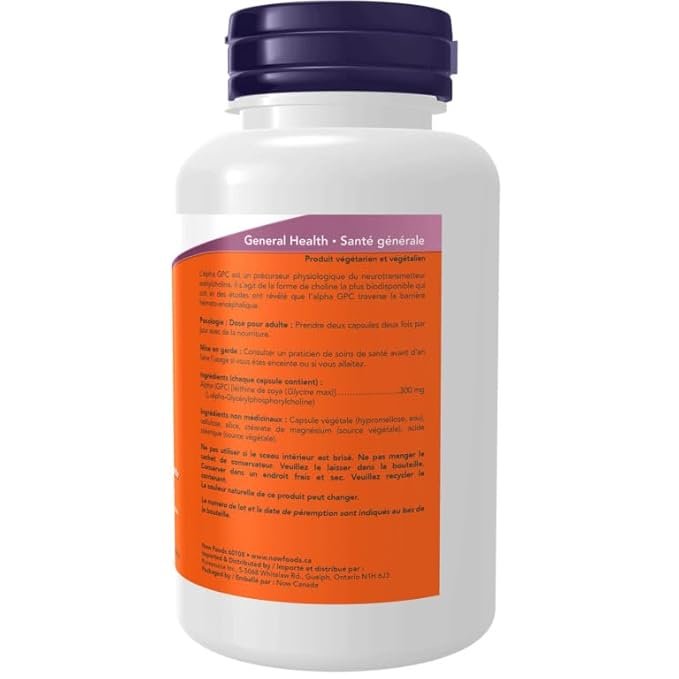 Now Alpha GPC (Bioavailable Choline) 300mg 60vcap - Image 2