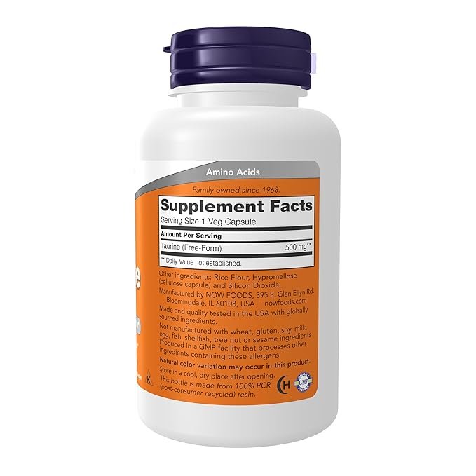 Taurine 500 mg Veg Capsules - Image 2