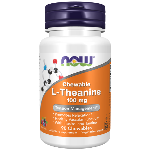 NOW Foods, L-Theanine 100 mg Chewables