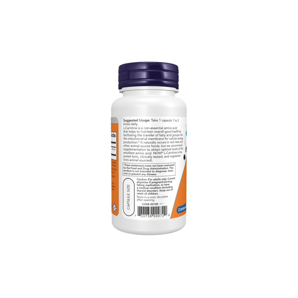 L-Carnitine 500 mg Veg Capsules - Image 3
