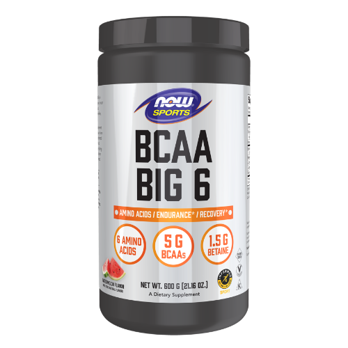 NOW Foods, BCAA Big 6 Powder, Watermelon Flavor - 600 g