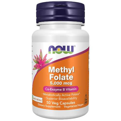 NOW Foods, Methyl Folate 5000 mcg Veg Capsules