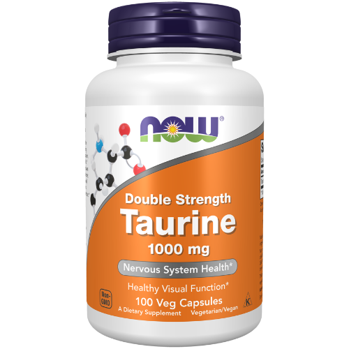 NOW Foods, Taurine, Double Strength 1000 mg Veg Capsules