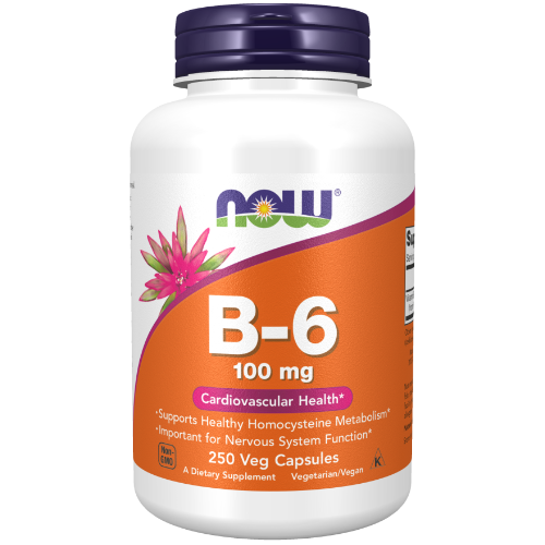 NOW Foods, Vitamin B-6 100 mg Veg Capsules