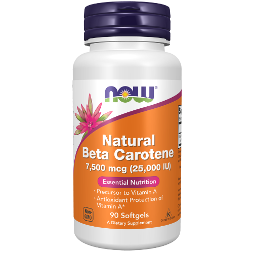 NOW Foods, Beta Carotene, Natural 7,500 mcg Softgels