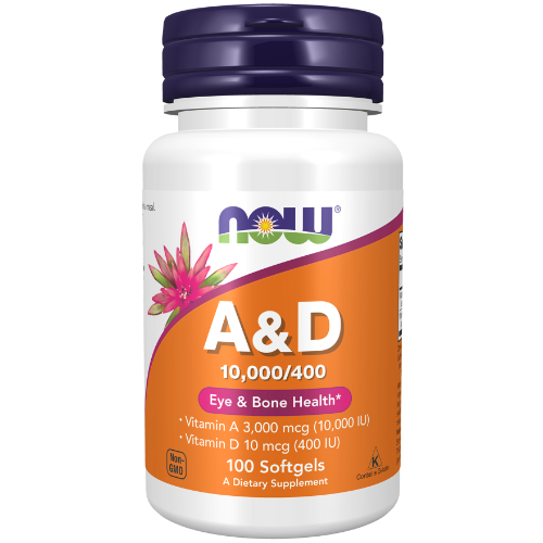 NOW Foods, Vitamin A & D 10,000/400 IU Softgels