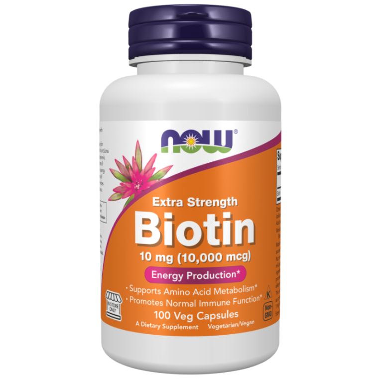 NOW Foods, Biotin 10 mg (10,000 mcg), Extra Strength Veg Capsules