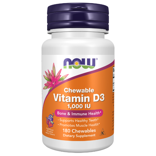 NOW Foods, Vitamin D3 1,000 IU Chewables