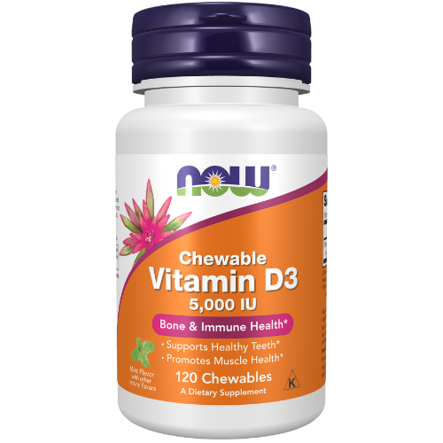 NOW Foods, Vitamin D3 5000 IU Chewables