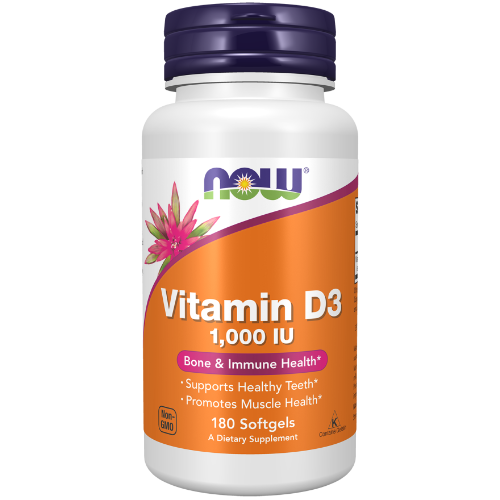 NOW Foods, Vitamin D3 1000 IU Softgels