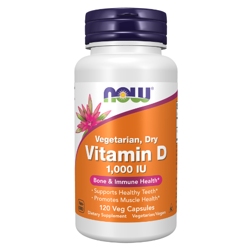 NOW Foods, Vitamin D 1000 IU Dry Veg Capsules