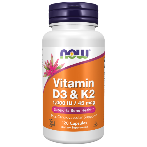 NOW Foods, Vitamin D3 & K2 Capsules
