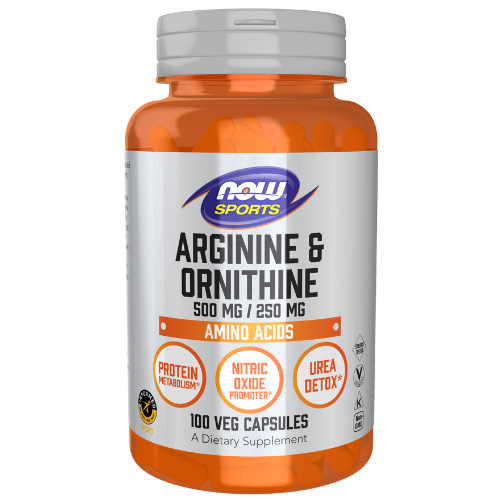 NOW Foods, Arginine & Ornithine 500 mg / 250 mg Veg Capsules