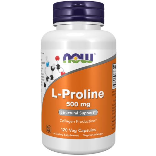 NOW Foods, L-Proline 500 mg Veg Capsules
