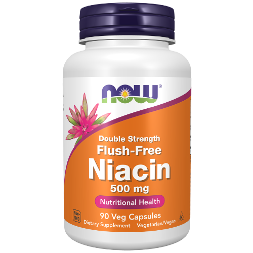 NOW Foods, Niacin 500 mg, Double Strength Flush-Free Veg Capsules