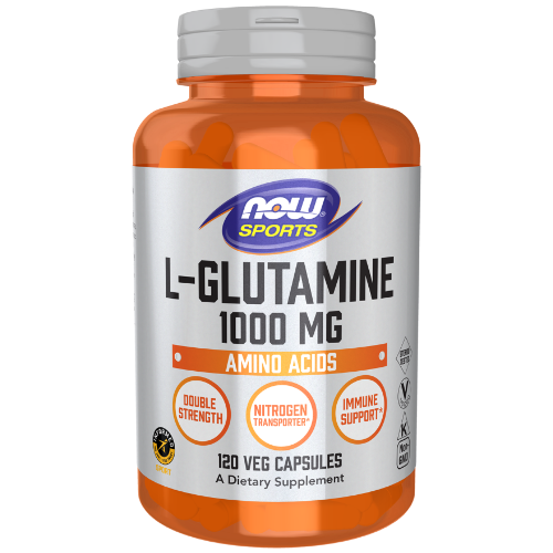 NOW Foods, L-Glutamine, Double Strength 1000 mg Veg Capsules