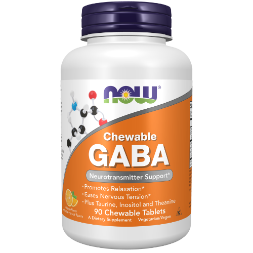 NOW Foods, GABA Orange Flavor Chewable Tablets