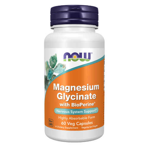NOW Foods, Magnesium Glycinate with BioPerine® Veg Capsules