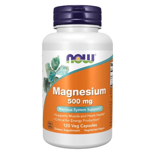 NOW Foods, Magnesium 500 mg Veg Capsules