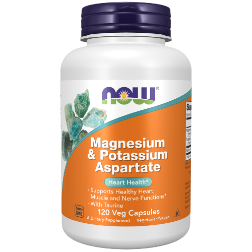 NOW Foods, Magnesium & Potassium Aspartate Veg Capsules