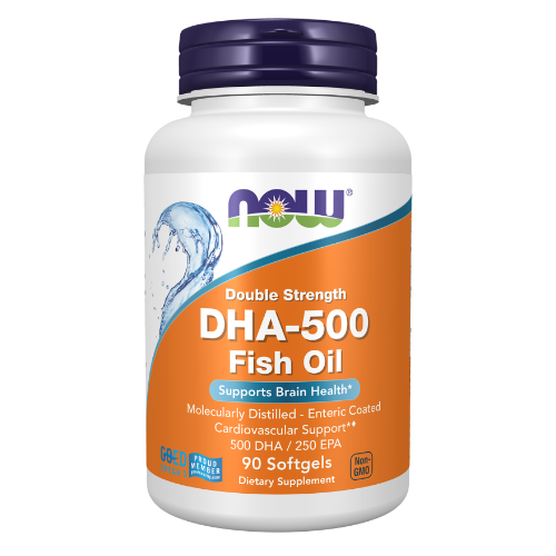 NOW Foods, DHA-500 Fish Oil, Double Strength Softgels