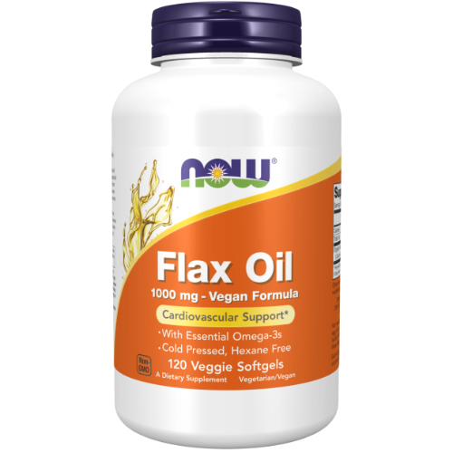 NOW Foods, Flax Oil 1000 mg Vegan Formula Veggie Softgels