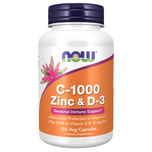 NOW Foods, C-1000 Zinc & D-3 Veg Capsules