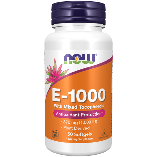 NOW Foods, Vitamin E-1000 With Mixed Tocopherols Softgels