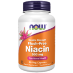 NOW Foods, Niacin 500 mg, Double Strength Flush-Free Veg Capsules